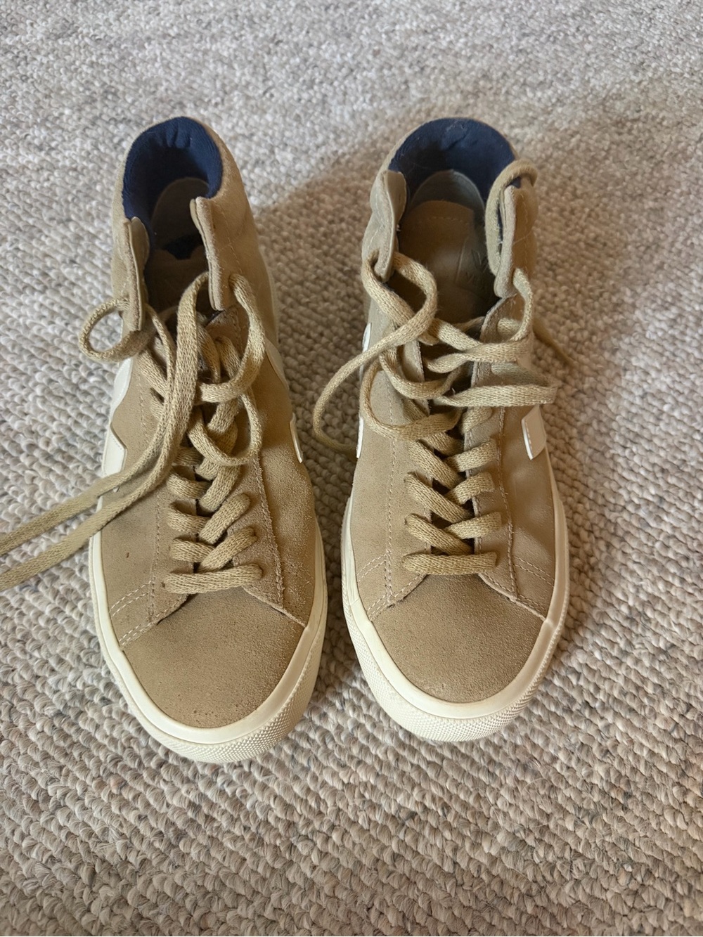Veja Tan Suede High-Top Sneakers - Casual Everyday Style
